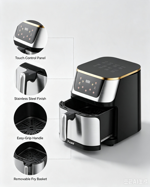 Multi‑Function Touch Screen Air Fryer | Large Capacity Oil‑Free Healthy Home Kitchen Cooker