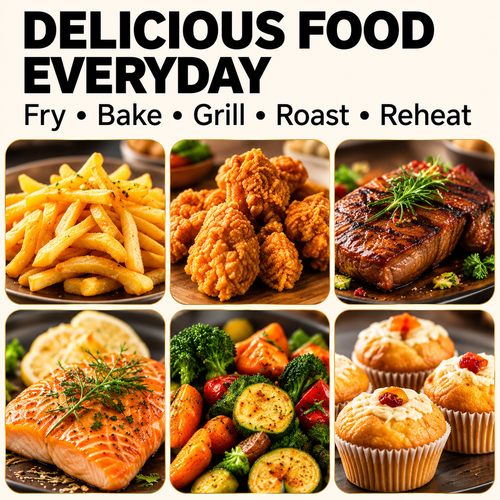 🔥 T-LIKE 10L Large Capacity Air Fryer – Healthy Cooking, Crispy & Delicious Meals for the Whole Family!