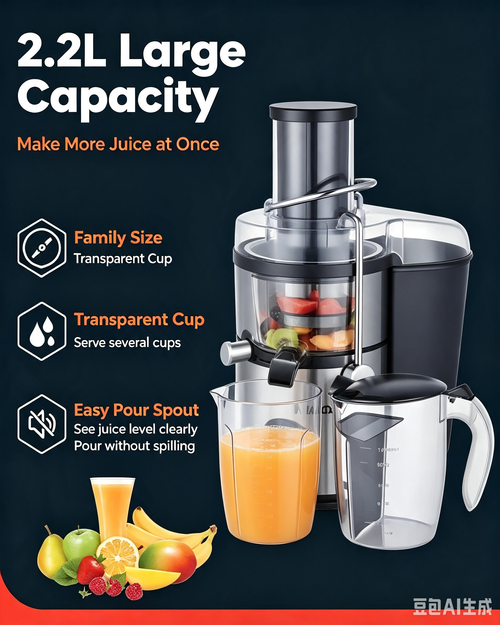4‑In‑1 Multi‑Function Juicer Blender Set, Stainless Steel 2‑Speed Control Juice Extractor Mixer Grinder for Home Kitchen