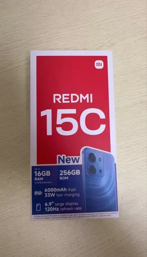 New Xiaomi Redmi 15C 4G Smartphone✅16GB RAM 256GB ROM✅6000mAh Long‑Lasting Battery✅6.9‑Inch 120Hz Screen 33W Fast Charging Dual SIM Mobile Phone💫