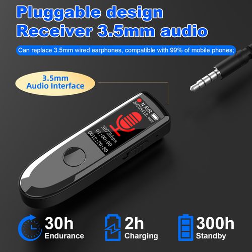 Portable Smart Voice Recorder | Built-in Speaker, For Class & Meeting Recording
