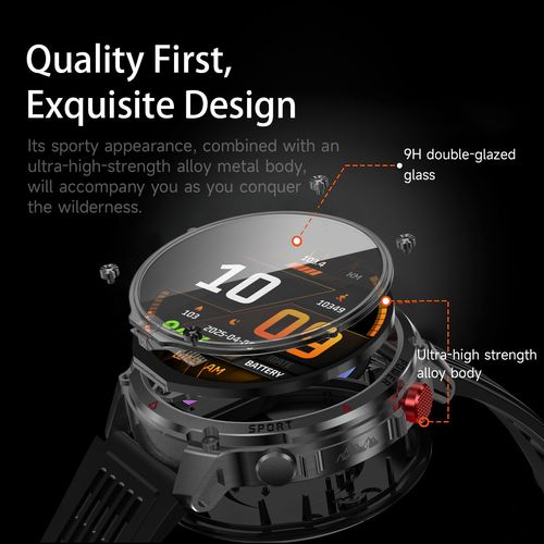 🎉🎉HT45 Smartwatch: Bluetooth Calling, Heart Rate Monitoring, Step Counting, Sleep Tracking, Compass, Activity Tracking, Outdoor-Ready, and Waterproof👉