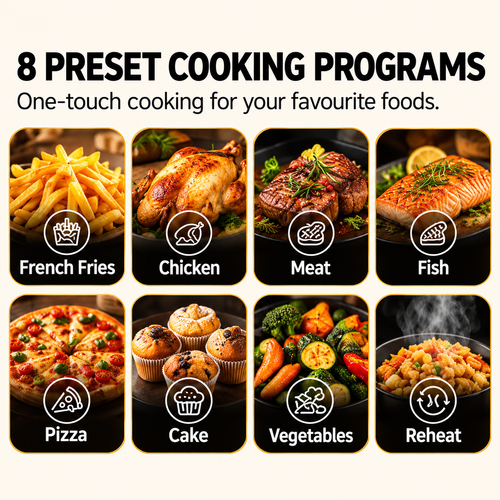 🔥 T-LIKE 10L Large Capacity Air Fryer – Healthy Cooking, Crispy & Delicious Meals for the Whole Family!