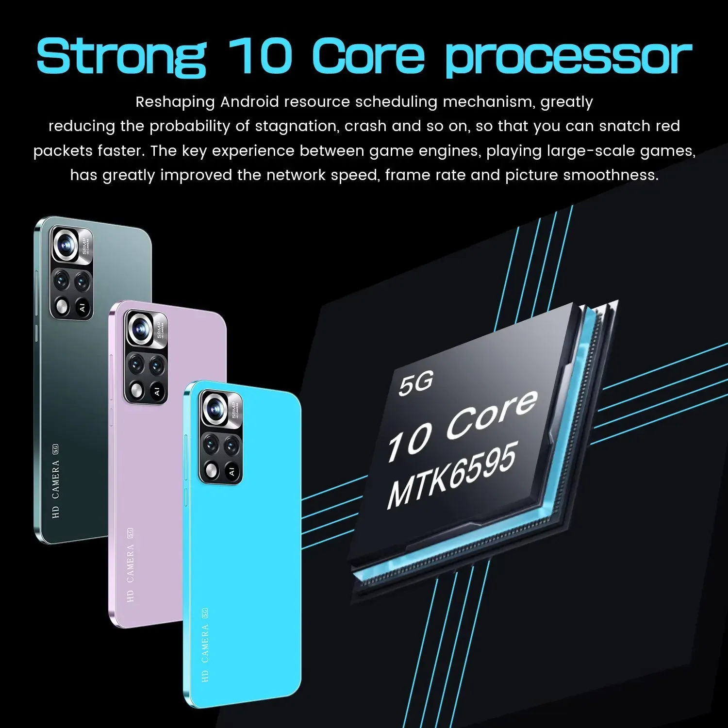 🎉🎉Authentic Official Global Version, 7.5-inch Large Screen, 5800mAh Long-Lasting Battery, 24MP Front + 58MP HD Rear Camera, Dual SIM Standby Android Smartphone