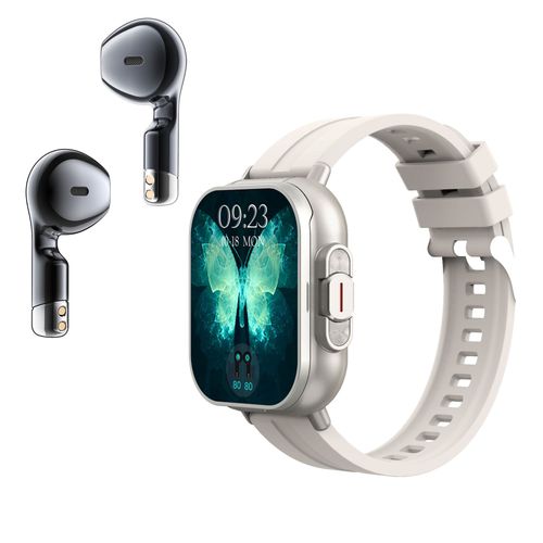 ✨Premium D8 2-in-1 Smartwatch & Bluetooth Earphones: Full Touch Display, Hands-Free Calls, NFC Payment, Customizable Watch Faces – Your All-Day Health & Style Companion