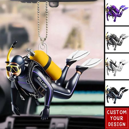 Personal isierte Acryl Taucher Auto Ornament, Custom Tauchen Dekoration