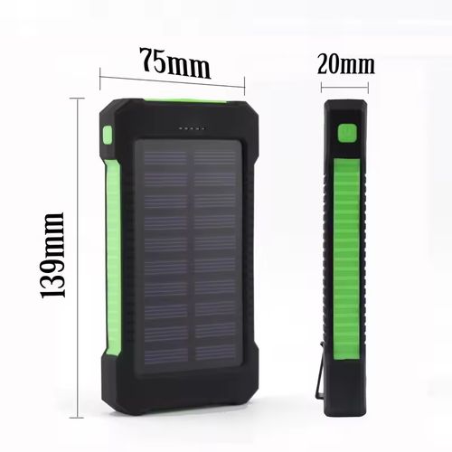 Wholesale export large-capacity 20000mAh outdoor waterproof solar bank LED display cross-border compass mobile power bank