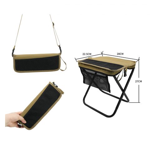 Outdoor backpack folding stool pencil bag stool portable simple camping equipment backpack stool sports folding chair hand bag
