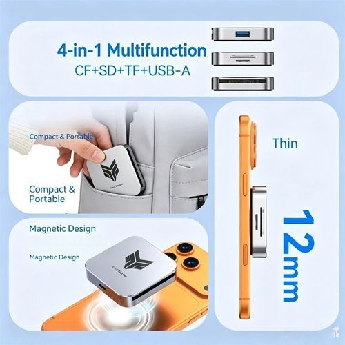 4-in-1 USB-C Card Reader Ghana | CF SD TF USB