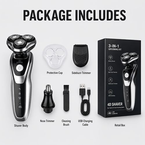 3-in-1 Men's Electric Shaver Ghana | USB Grooming Kit