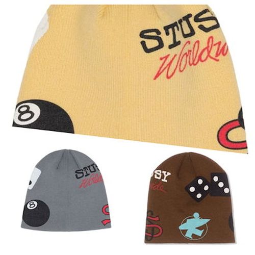 STUSSY（ステューシー） Mixed Logo Skullcap　ステューシー メンズ キャップ ニット帽　1321197