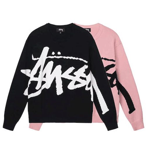 ステューシー STUSSY BASIC STUSSY CREW 裏起毛 スウェット トレーナー 並行輸入品