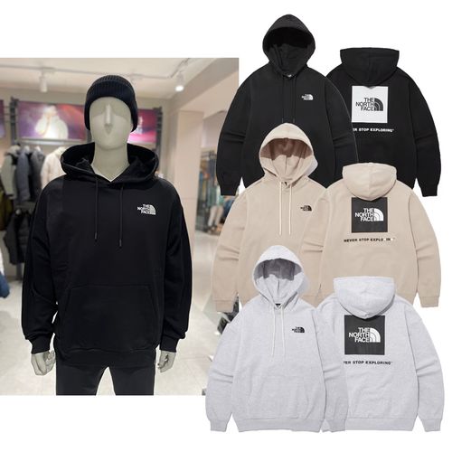 COTTON NSE BOX LOGO HOODIE NM5PP42 スウェット トレーナー パーカー フード フーディ 綿 オーバーサイズ レディース メンズ ユニセックス ノースフェイス ロゴ 韓