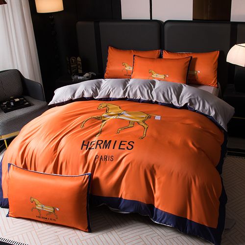 Hermès 掛け布団カバー セミダブル  枕カーバー シーツ シングル 4 点セット ダブル おしゃれ かわいい 花柄 かけ布団カバー 布団カバー 北欧 プリント 軽い 通年 掛けカバー 羽毛布団カバー 柔らかい 洗える 来客用 新居 買得 复制 复制