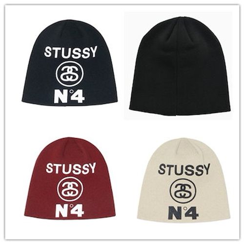 STUSSYニット帽 SKULLCAP NUMBER 4 CAP　stussy beanie ビーニー 帽子 ニットキャップ メンズ男性用1321230 USAモデル