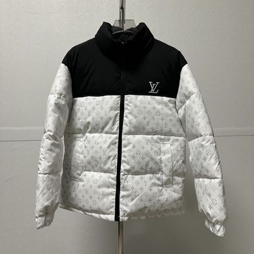 Louis Vuitton ルイヴィトン モノクロ プリント ショートダウン カップル Must-have プレミアムな着こなし