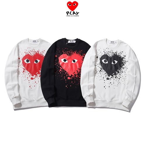 （COMME des GARCONS）コムデギャルソン PLAY プレイ ハートロゴ コムデギャルソンプレイ カットソー ブランドロンT ブランドtシャツ 長袖 ボーダー トップス ドット レディース コム・デ・ギャルソン ブランドロゴ ギャルソンTシャツ ロングTシャツ 刺繍ロゴ おしゃれ 复制 复制