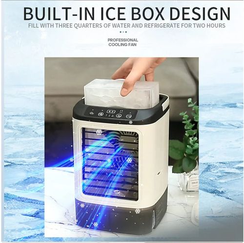 Portable rechargeable air cooler for home office outdoor indoor silent desktop cooling fan mini air conditioner fan