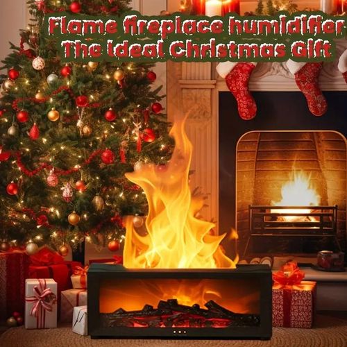Fire Humidifier & Aroma Diffuser with 7-Color LED Flame Effect, Remote colorful fireplace air purifier diffuser. addict Lamp DiffuserEssential Oil Diffuser, Aromatherapy Machine, with Humidifier Lamp Diffuser with Cool Mist