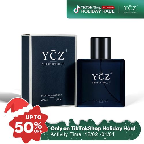 YCZ Midnight Gentleman Eau de Parfum for Men 50ml Lasting Oriental Woody Scented Cologne with Vanilla Orchid Sandalwood Notes Marine Perfume Edp Fragrance