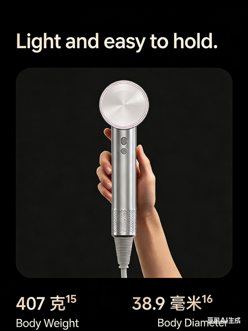 Home Use Hair Dryer with Negative Ions for Hair Care and Noise Reduction, High Airflow