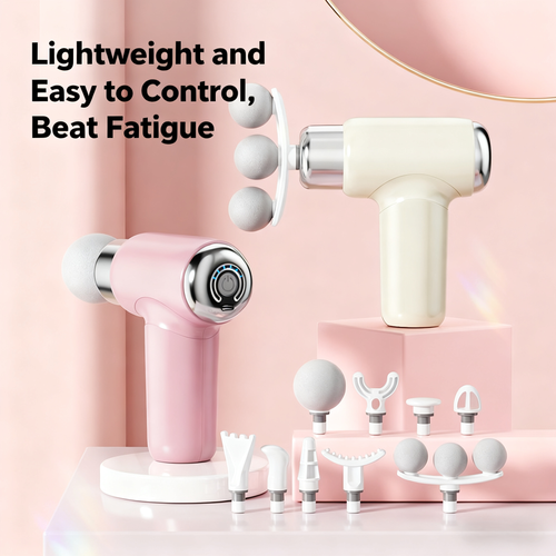 Three-Headed Fascia Gun Home Mini Massager Professional Neck Relaxation Gun Multi-Functional Sports Massager for Men and Women