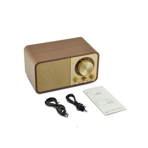 🔥Wooden ABS Stereo Radio with Retro Bluetooth