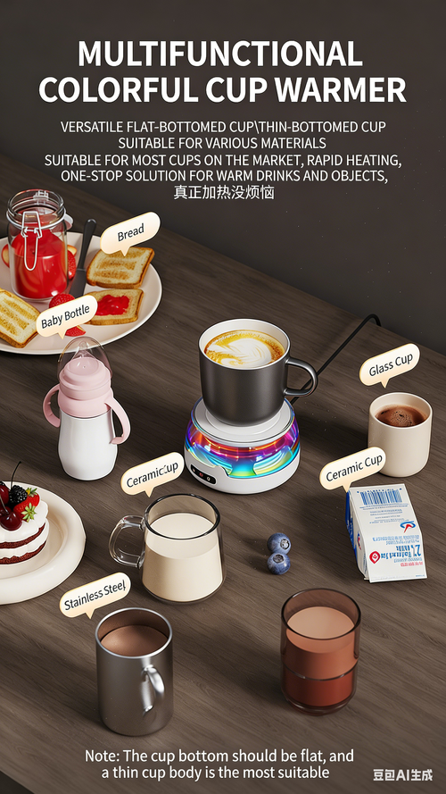 Fourth-Generation Smart Heating Coaster Home Use Constant Temperature Coaster Office Coffee Warmer Ambient Lighting