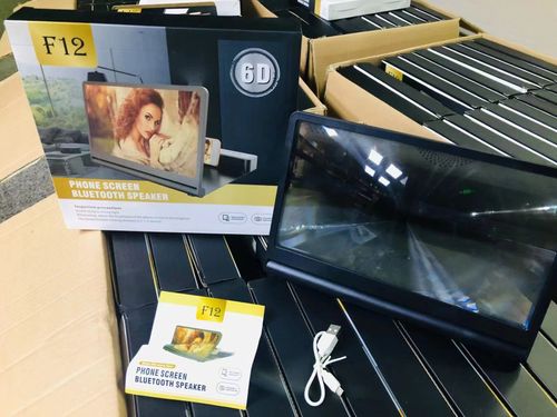 F12 Bluetooth Speaker with Phone Screen Magnifier - Hot-Selling HD 3D Video Stand
