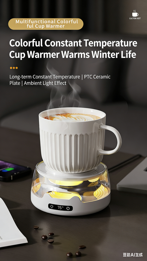 Fourth-Generation Smart Heating Coaster Home Use Constant Temperature Coaster Office Coffee Warmer Ambient Lighting