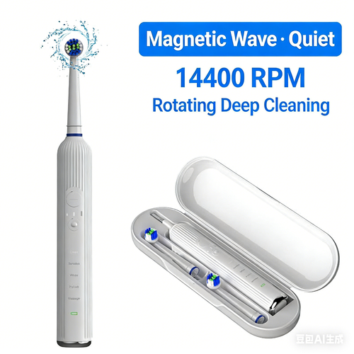 Rotating Electric Toothbrush with Long Battery Life and Ultrasonic Technology