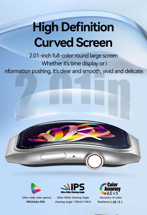 H7 Smartwatch: Bluetooth Calling & Message Notifications Curved Body with Touchscreen Bridge 2.01-inch Display