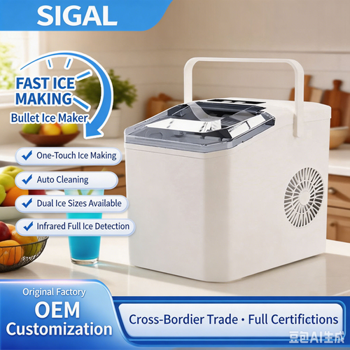 Portable Ice Maker, Automatic Fast Ice Machine with Self-Cleaning Function, Home & Commercial