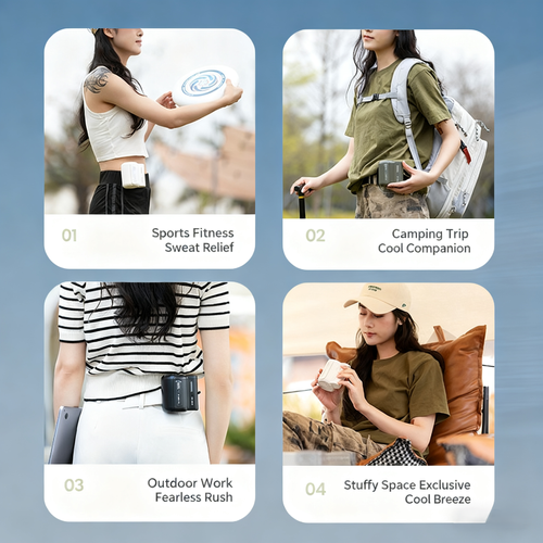 New Portable Mini Blade-Free Waist-Hanging Electric Fan