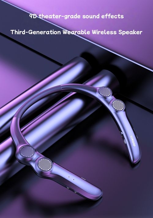 Trending Bluetooth Neckband Speaker Outdoor Portable Neck-Worn Speaker Mini Subwoofer Sound System