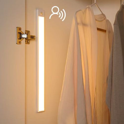 Ultra-Thin Motion-Sensing LED Strip Light with Self-Adhesive Backing and Rechargeable Battery