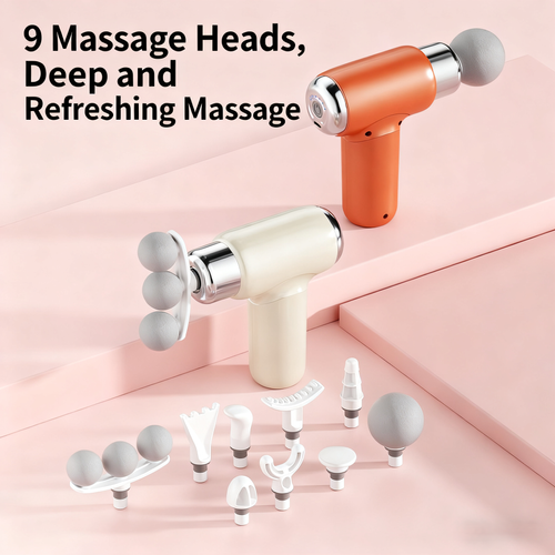 Three-Headed Fascia Gun Home Mini Massager Professional Neck Relaxation Gun Multi-Functional Sports Massager for Men and Women