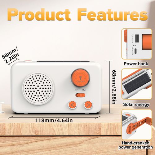 New Solar-Powered All-in-One Emergency Power Bank with Long Battery Life and Hand-Crank Generator: Portable Disaster Preparedness Radio
