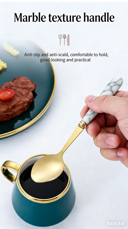 Best-Selling 24-Piece Stainless Steel Nordic Marble Western Cutlery Set with Steak Knife, Fork, Spoon, and Storage Rack Gift Box