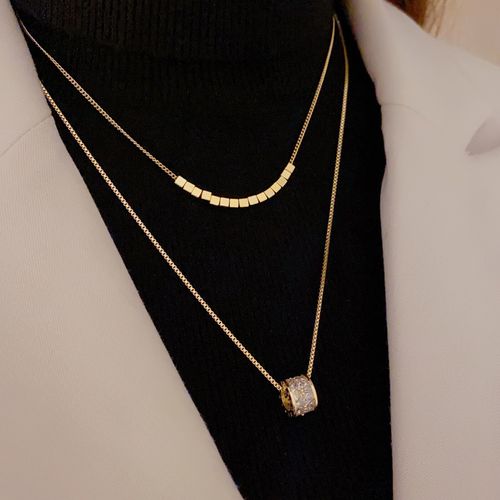 New Elegant Double-Layer Waist-Shaped Necklace for Women