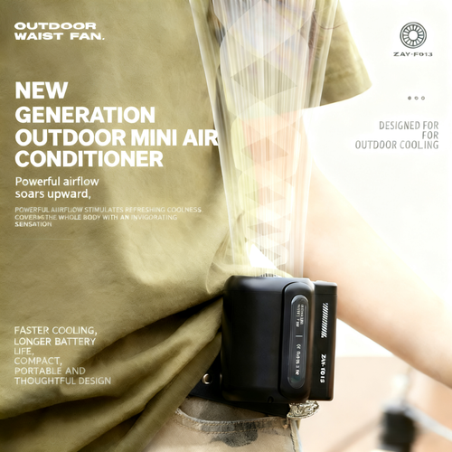New Portable Mini Blade-Free Waist-Hanging Electric Fan