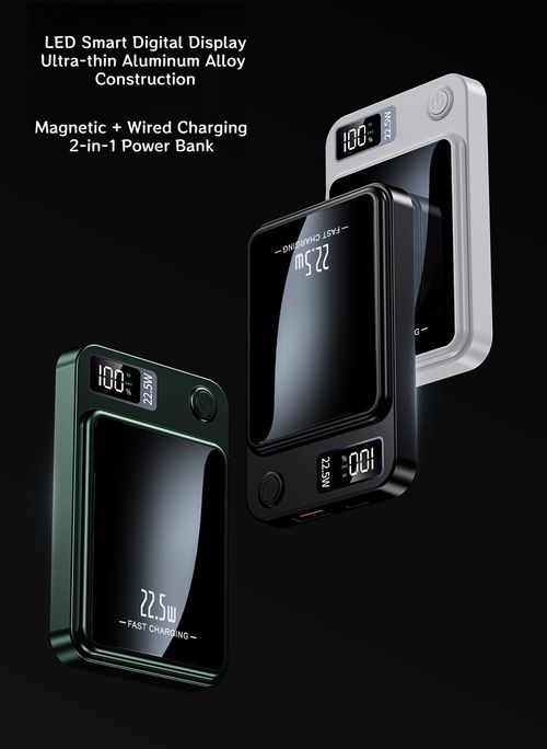 Magnetic Wireless Charging Power Bank with Super Fast Charging  10000mAh