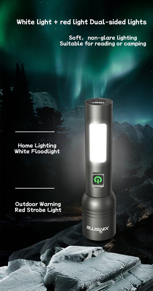 New High-Brightness Quad-Light Source Flashlight Outdoor Multi-Functional Long-Lasting Portable Long-Range Home Lighting