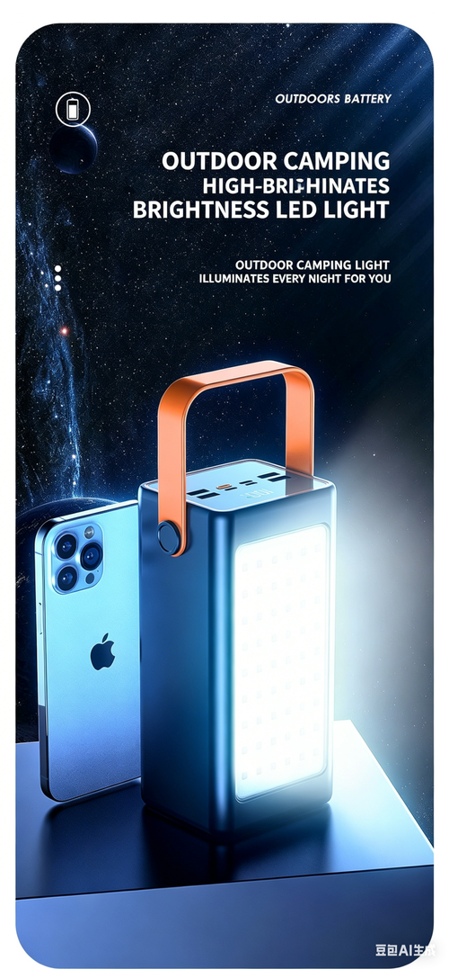 Outdoor Camping Light & Fast-Charging Power Bank: 30,000mAh Ultra-High-Capacity Portable Power Bank