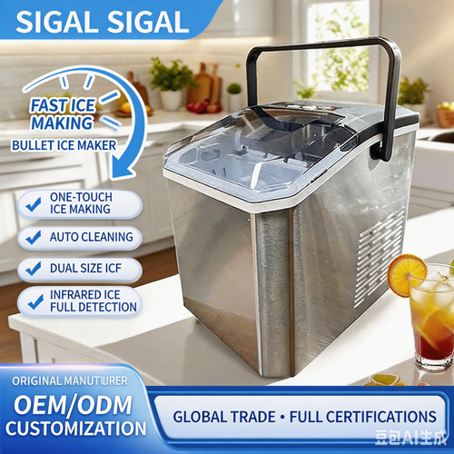 Portable Ice Maker, Automatic Fast Ice Machine with Self-Cleaning Function, Home & Commercial