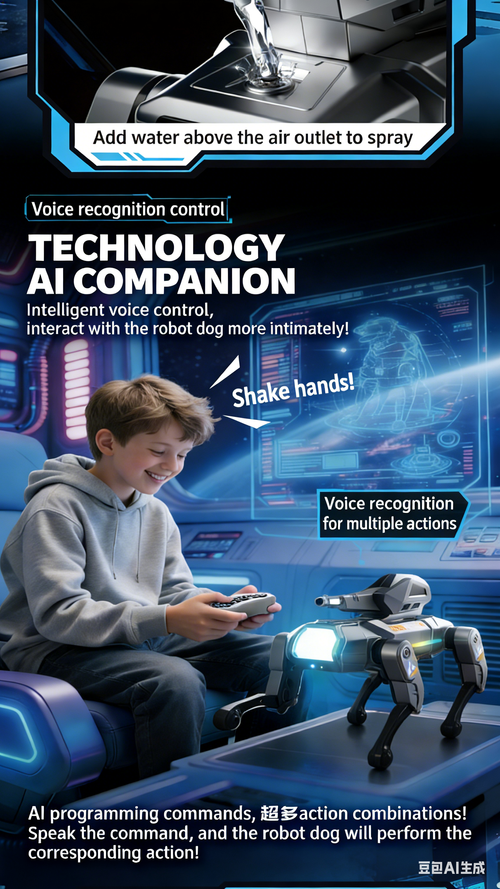 AI Smart Robot Dog Children's Remote-Controlled Electric Talking Electronic Pet with Spray Water Blaster Remote-Controlled Robot AI Toy