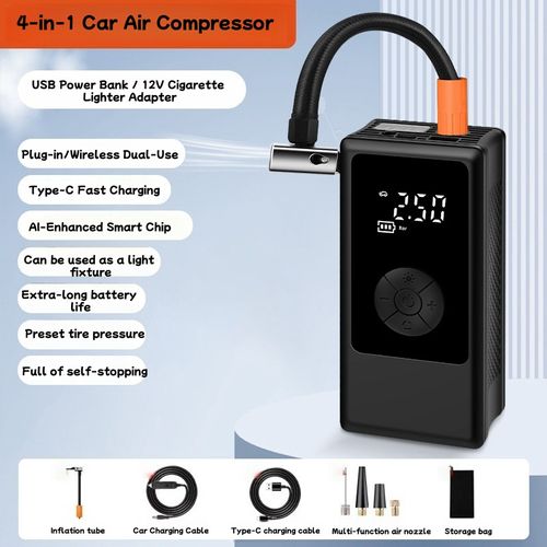 New Portable Car Air Pump—Electric Handheld Tire Inflator