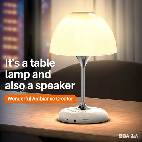 JY-85 Bluetooth Speaker Desk Lamp Multifunctional Wireless Card-Slot FM Radio Desk Lamp with Bluetooth Speaker