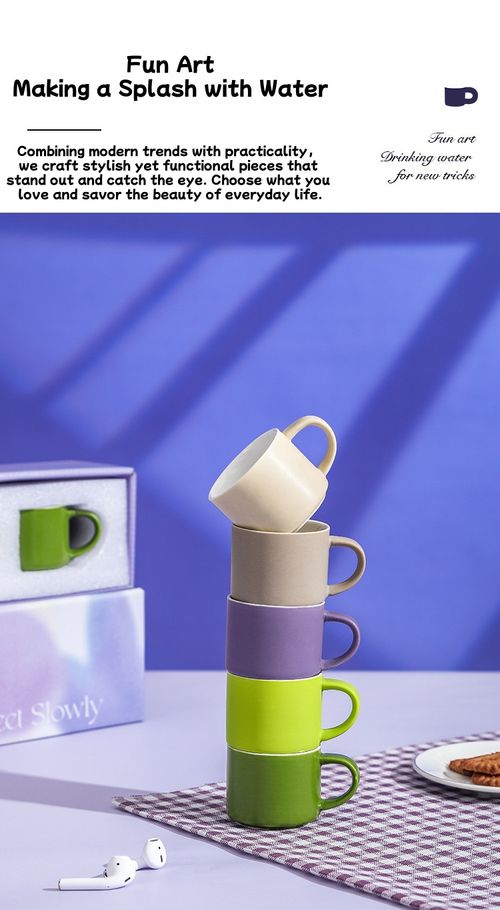 Coffee Cup Set Gift Set: Stylish Ceramic Water Cups