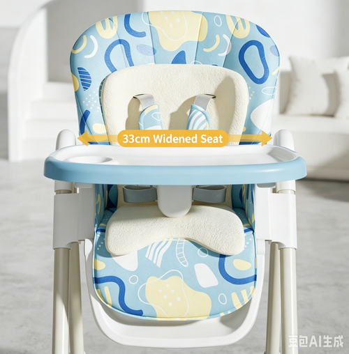 ✨Foldable Baby High Chair with Reclining Backrest, Multi-functional Infant Dining Chair, Adjustable Seat for Sitting & Lying